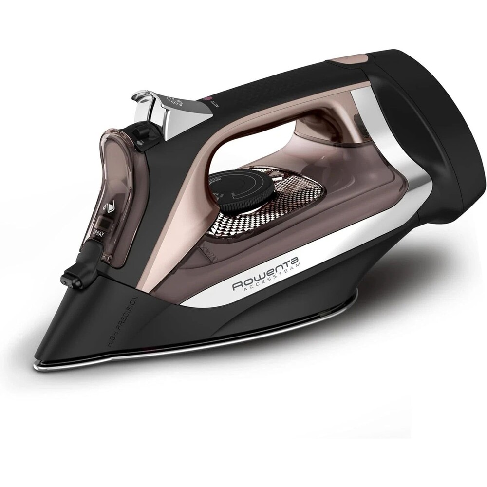 Black Iron Steamer with Stainless Steel Soleplate & Retractable Cord, DW2459